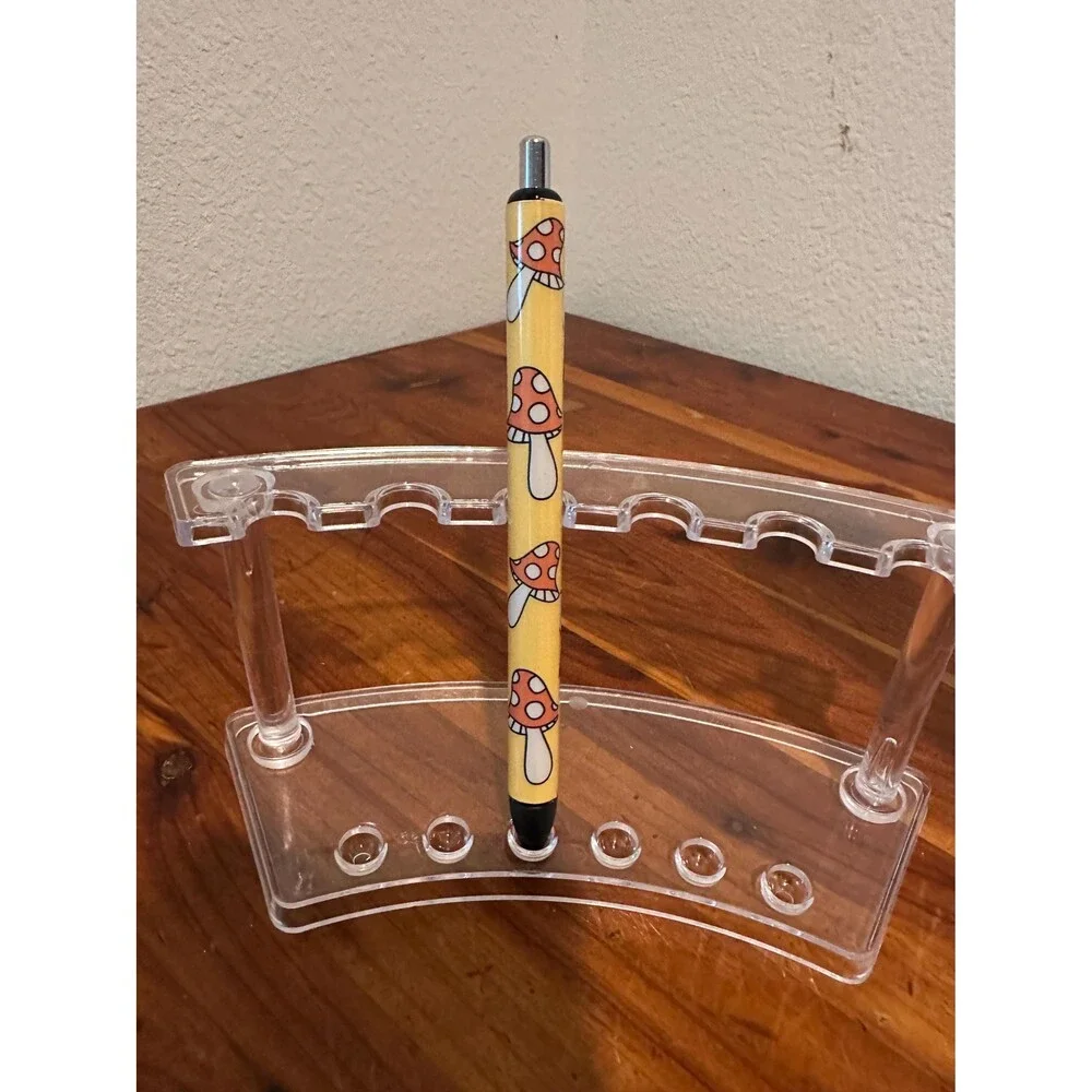 Mushroom hippie boho Inkjoy Personalized Pens, Refillable gel pens, Vinyl Wrap,